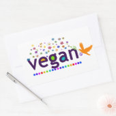 Sticker Rectangulaire Vegan coloré (Enveloppe)