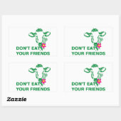 Sticker Rectangulaire Veganisme (Feuille)
