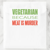 Sticker Rectangulaire Végétarien (Sac)