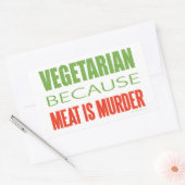 Sticker Rectangulaire Végétarien (Enveloppe)