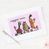 Sticker Rectangulaire veggie fun (Enveloppe)