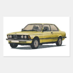 Sticker Rectangulaire Véhicule BMW vintage