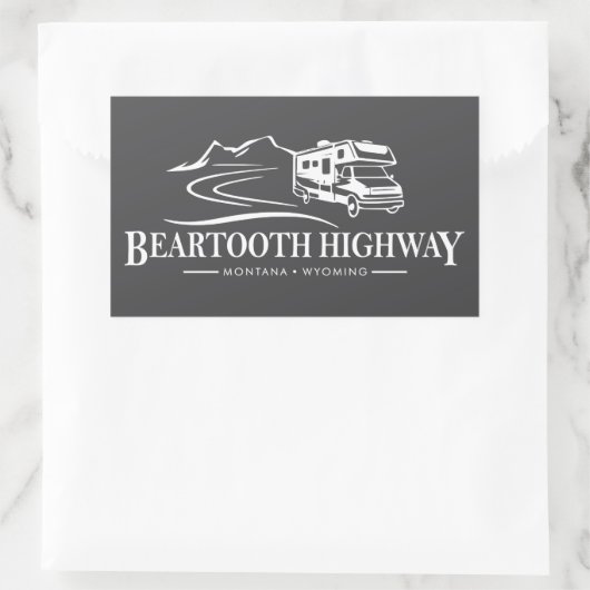 Sticker Rectangulaire Véhicule récréatif Beartooth Highway (Sac)