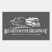 Sticker Rectangulaire Véhicule récréatif Beartooth Highway (Devant)