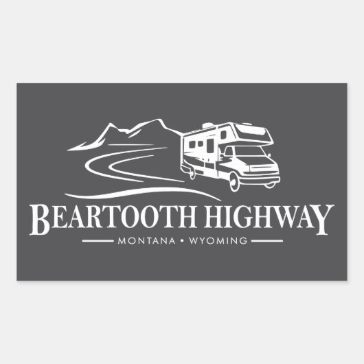 Sticker Rectangulaire Véhicule récréatif Beartooth Highway (Devant)