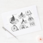 Sticker Rectangulaire Vélo à grande roue Penny Farthing (Enveloppe)