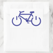 Sticker Rectangulaire Vélo d'alimentation bleu (Sac)