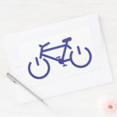 Sticker Rectangulaire Vélo d'alimentation bleu (Enveloppe)
