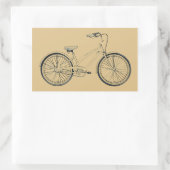 Sticker Rectangulaire vélo de croisière rétro (Sac)