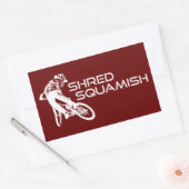 Sticker Rectangulaire Vélo de montagne Shred Squamish (Enveloppe)