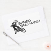 Sticker Rectangulaire Vélo de montagne Shred Squamish (Enveloppe)