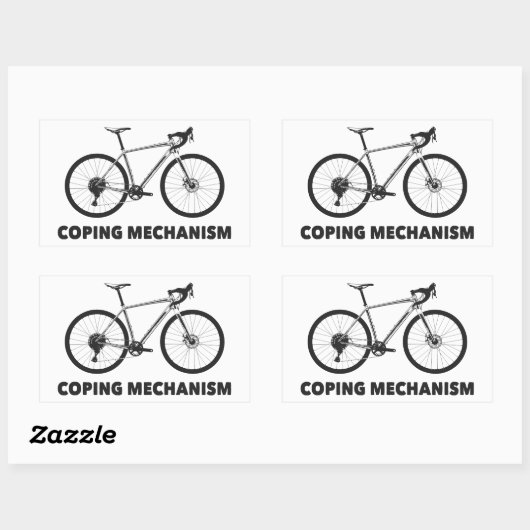 Sticker Rectangulaire Vélo du mécanisme d'adaptation (Feuille)
