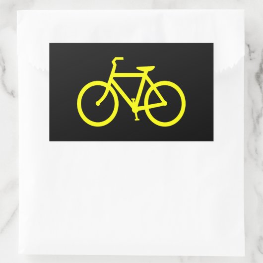 Sticker Rectangulaire Vélo jaune (Sac)