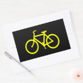 Sticker Rectangulaire Vélo jaune (Enveloppe)