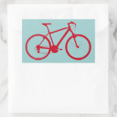 Sticker Rectangulaire vélo rouge, vélo (Sac)