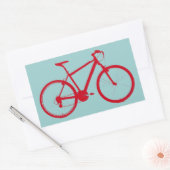 Sticker Rectangulaire vélo rouge, vélo (Enveloppe)