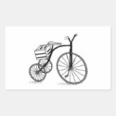 Sticker Rectangulaire Vélo sur 3 roues (Devant)