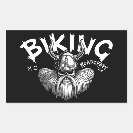 Sticker Rectangulaire Vélo Viking (Devant)
