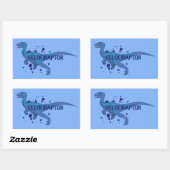 Sticker Rectangulaire Velociraptor (Feuille)