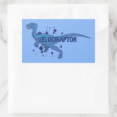 Sticker Rectangulaire Velociraptor (Sac)
