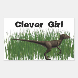 Sticker Rectangulaire Velociraptor