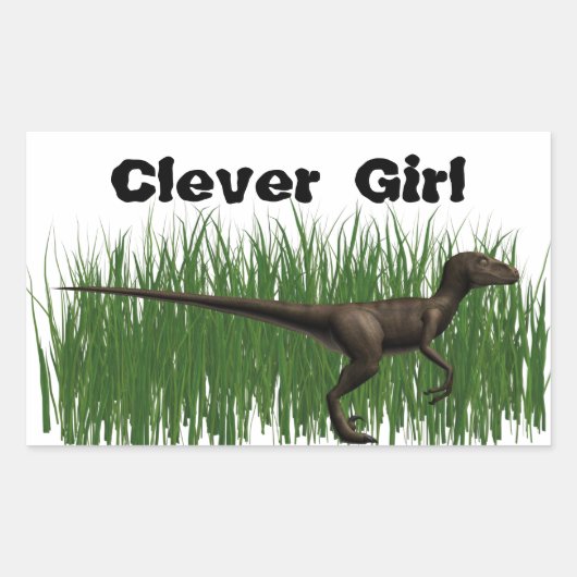 Sticker Rectangulaire Velociraptor (Devant)