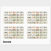 Sticker Rectangulaire Vélos (Feuille)