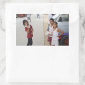 Sticker Rectangulaire Vendeurs de bougies (Sac)