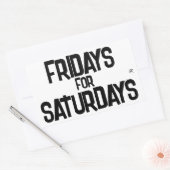 Sticker Rectangulaire Vendredis pour samedis – Punition de week-end (Enveloppe)