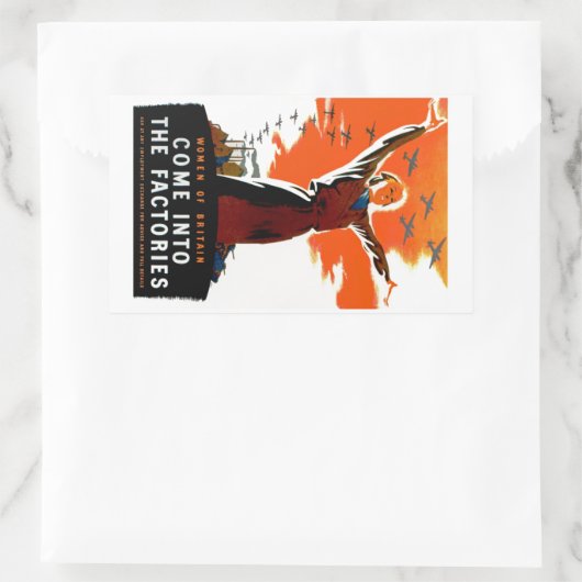 Sticker Rectangulaire Venez Dans Les Usines (Sac)