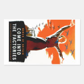 Sticker Rectangulaire Venez Dans Les Usines (Devant)