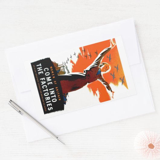 Sticker Rectangulaire Venez Dans Les Usines (Enveloppe)