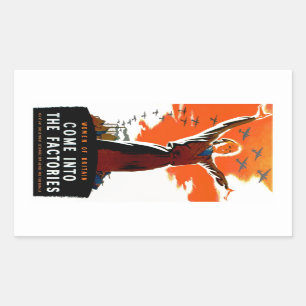 Sticker Rectangulaire Venez Dans Les Usines