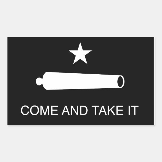 Sticker Rectangulaire Venez et prenez le drapeau (inversé) (Devant)