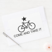 Sticker Rectangulaire Venez et prenez le vélo (Enveloppe)