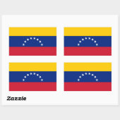 Sticker Rectangulaire Venezuela (Feuille)