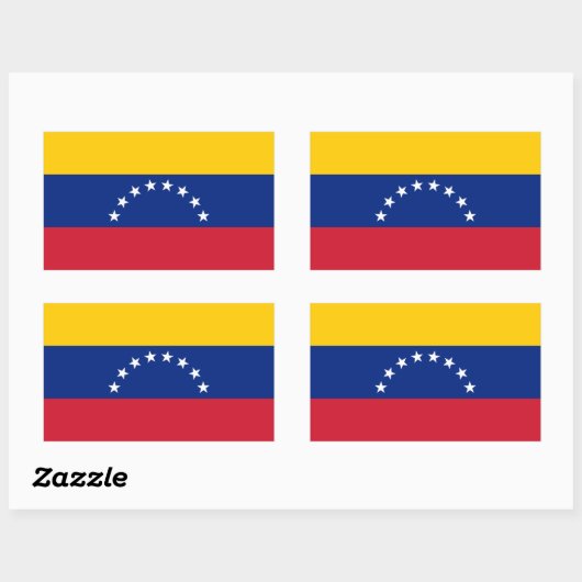 Sticker Rectangulaire Venezuela (Feuille)