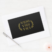 Sticker Rectangulaire Veni Vidi Vici Gagnant du jeu amusant (Enveloppe)