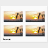 Sticker Rectangulaire Venice Beach California Sunset (Feuille)