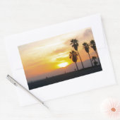 Sticker Rectangulaire Venice Beach California Sunset (Enveloppe)