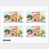 Sticker Rectangulaire Venise, Californie (Feuille)