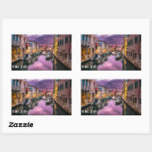 Sticker Rectangulaire Venise, Italie Canal Pittoresque & Architecture Vé (Feuille)