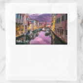 Sticker Rectangulaire Venise, Italie Canal Pittoresque & Architecture Vé (Sac)