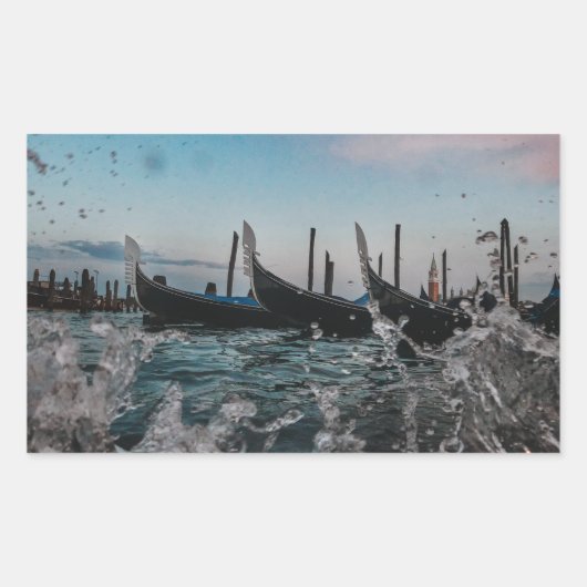 Sticker Rectangulaire Venise, Venise. Des gondoles. Italie (Devant)