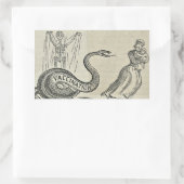 Sticker Rectangulaire Venom du serpent conspirationniste vintage (Sac)