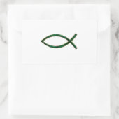 Sticker Rectangulaire ver 01 - Jésus Poisson - Arrière - plan clair (Sac)