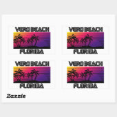 Sticker Rectangulaire Vero Beach Floride (Feuille)