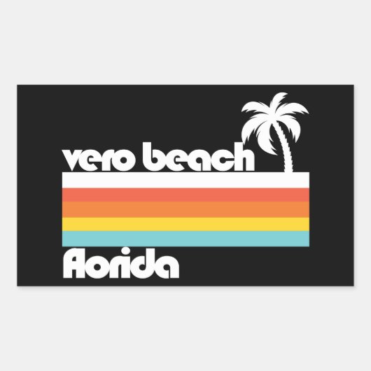 Sticker Rectangulaire Vero Beach Floride (Devant)