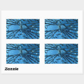 Sticker Rectangulaire Verre bleu cassé (Feuille)