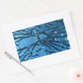 Sticker Rectangulaire Verre bleu cassé (Enveloppe)